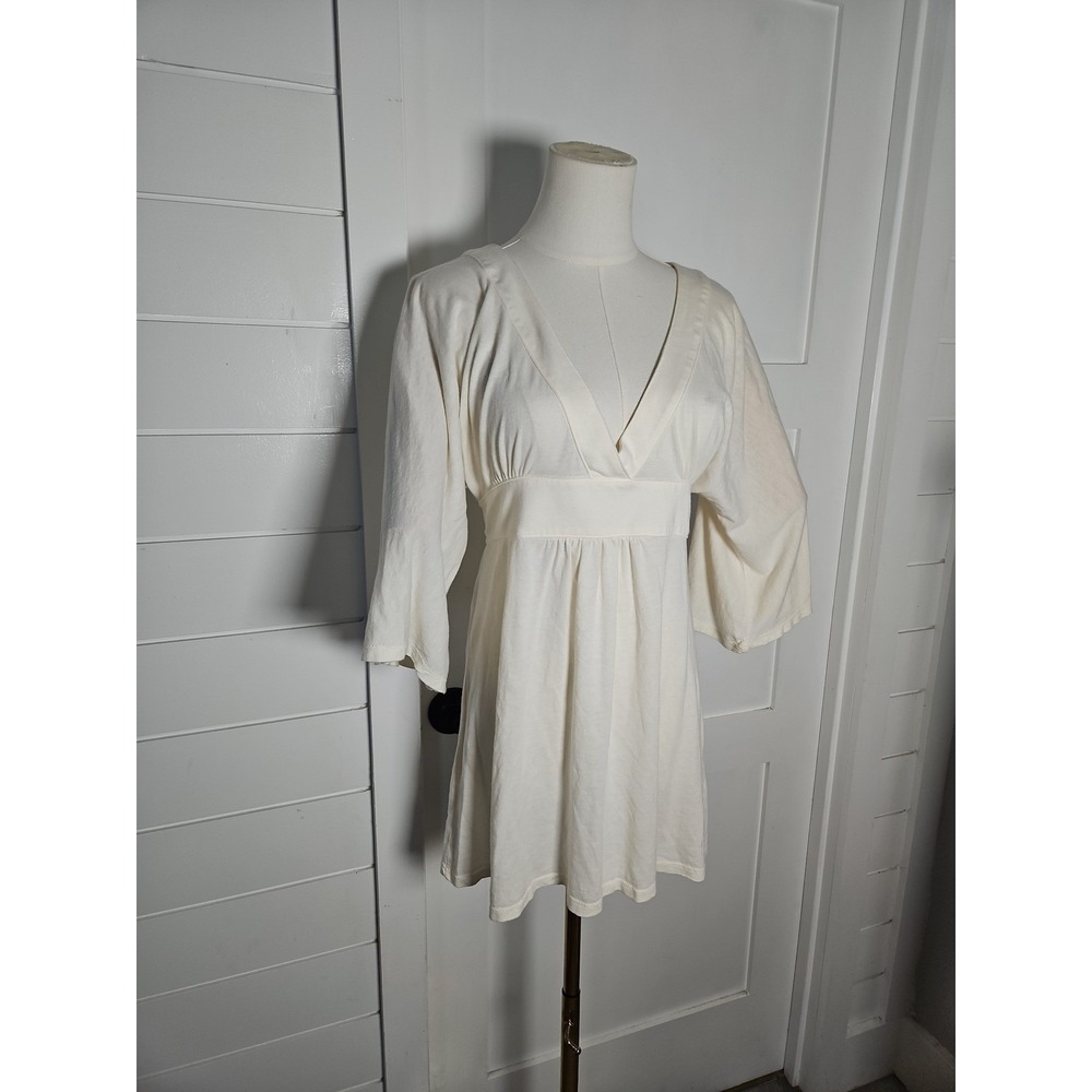 Vintage Y2K Juicy Couture Cream Empire Waist Tunic Top M